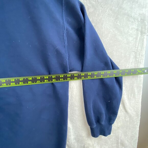 Chicago Bears Mens Sweatshirt Large Navy Blue Gildan Crewneck - Picture 5 of 10